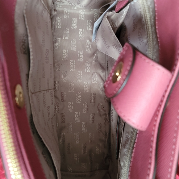 NWT MICHAEL Michael Kors Kellen Saffiano Leather Satchel Bag, BlossomNew - Picture 5 of 10